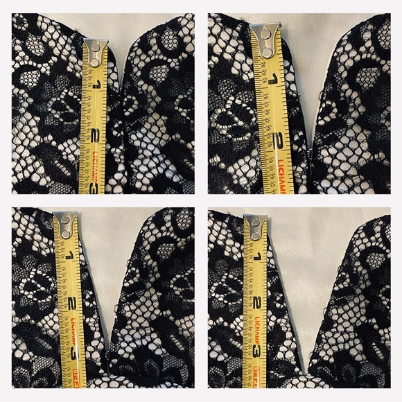 Black Lace & Satin Top - White House Black Market Women’s Size 2 - Vintage - Picture 10 of 16